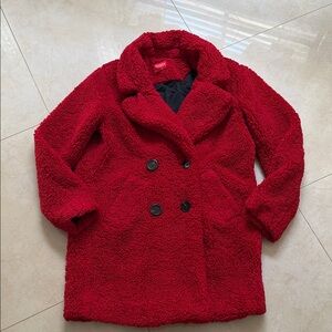 Women’s Guess Red Teddy Coat